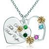 Heart Love 18K Gold Plated Two Tone Multi Color Crystal Pendant  ... 