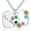 Create Memories Heart Love 18K Gold Multi Color Crystal Pendant  ... 