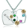 The Penny Dropsheart Love 18K Gold Multi Color Crystal Pendant  ... 