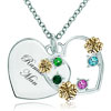 Ramble On, Man Heart Love 18K Gold Multi Color Crystal Pendant  ... 