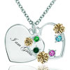 I Am Great 18K Gold Multi Color Crystal Clover Heart Love Pendant  ... 