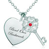 Bend Over Backwards Heart Love Light Red Crystal Clover Key  ... 