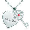 On The Linesilver Tone Heart Love Light Red Crystal Clover Key  ... 