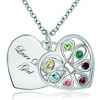  Laser  Daddy' S Girl Heart Love Silver Tone Multi Color Crystal  ... 
