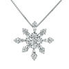 Christmas Gift 925 Sterling  Silver  Diamond Accent Winter Snowflake  ... 