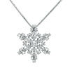 Christmas Gift 925 Sterling Silver Diamond Accent Winter Snowflake Pendant...