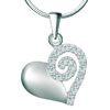 925 Sterling Silver Diamond Accent Heart Love Pendant Necklace 18"