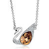Pugster Classic November Birthstone Topaz Swarovski Crystal Wishing Swan