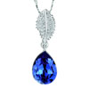 Pugster Classic February Birthstone Purple Swarovski Crystal Angel Teardrop