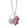 Four Leaf Clover October Birthstone Rose Made Swarovski Crystal Heart&amp;...