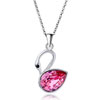 Beautiful  Swan  October Birthstone Rose Made Swarovski Crystal Drop  ... 