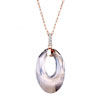 Pugster Classic April Birthstone Swarovski Clear Crystal Oval With Hollow