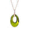 Pugster Classic May Birthstone Swarovski Green Crystal Oval With Hollow