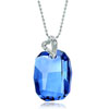 Pugster Beautiful March Birthstone Aquamarine Swarovski Crystal Cut Oval