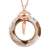 Pugster Classic Lips And November Birthstone Swarovski Topaz Crystal Hoop