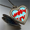  Happy  Xmas Heart And Flower Pendant