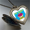  Happy  Kid With Sugar Heart And Flower Pendant