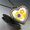  Happy  Flower Snail Heart And Flower Pendant