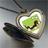 Basset  Hound Dog  Brown Heart And Flower Pendant