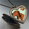 Blood  Hound Dog  Heart And Flower Pendant