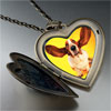 Basset  Hound  Big Ears Heart And Flower Pendant