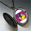 Graduated  Happy Face  Oval And Flower Yellow Pendant