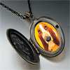 Basset  Hound Dog  Photo Oval And Flower Yellow Pendant