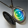 Rainbow  Happy  Face Oval And Flower Yellow Pendant