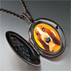 Basset  Hound Dog  Photo Oval And Flower Pendant