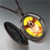 Basset  Hound  Big Ears Oval And Flower Pendant