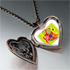 Colorful  Happy  Fish Heart And Rose Pendant