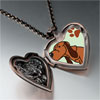 Blood  Hound Dog  Heart And Rose Pendant