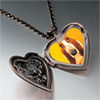 Basset  Hound Dog  Photo Heart And Rose Pendant