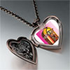 Rock 'n' Roll Jukebox Heart And Rose Pendant
