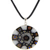 Black White Millefiori Pendant