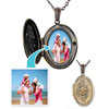 Bronze Tone Oval Customer  Photo Pendant  Necklace 18"