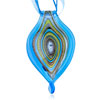 Blue Swirl Fused Dichroic  Glass  Pendant