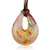 Orange And Yellow Circle Orange Droplet  Murano  Pendant