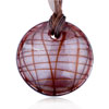 Silver Foil Red Grid Pendant