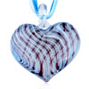 Blue And Purple Stripe Heart Pendant
