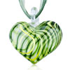 Yellow And Green Stripe Heart Pendant