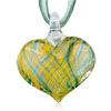 Orange And Green Stripe Heart Pendant
