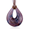 Brown Black And Golden Droplet  Murano   Pendant 
