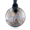Silver Gray Crusted Round Pendant