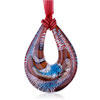 Blue And White Spots Brown Droplet  Murano  Pendant