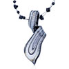 Silver Gray Swirl Band Pendant