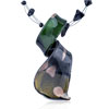 Green Black And Yellow Twisted Band Pendant