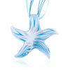 Pale Blue Starfish Murano Glass Pendant
