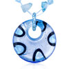 Silver And Blue  Murano   Pendant 
