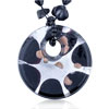 Silver And Black  Murano   Pendant 